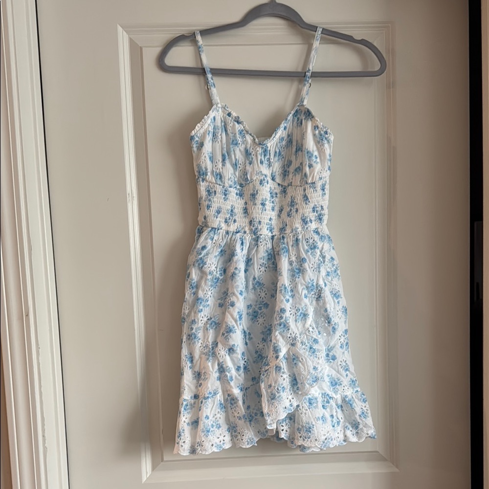 Floral Blue and White Sundress